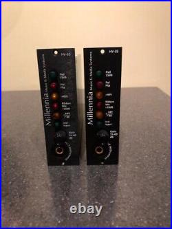 1 Pair of Millennia HV-35 500 Series Preamplifiers, Very Good Condition
