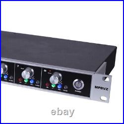 8 Channels Microphone Amplifier Mic Preamp Preamplifier 48V Phantom Power In