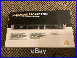 Behringer MIC2200 Ultragain Pro 2 Channel High Precision Tube Mic Pre amplifier