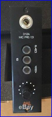 Brent Averill API 312A Mic BAE BAE Audio Microphone Pre EXC CONDITION