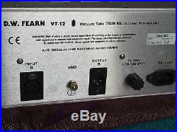 D. W. Fearn VT-12 Vacuum Tube Microphone Preamplifier (MINT) Fearn Certified