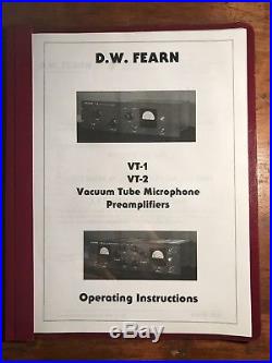 D. W. Fearn VT-2 Vacuum Tube Microphone Preamplifier