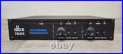 Dbx 760X Stereo Microphone Preamplifier / Preamp Wired Black Double-Half Rack