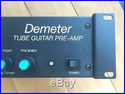 Demeter TGP-3 Tube Guitar PRE-AMP with Foot Switch and Cables