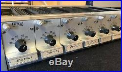Ex BBC AM9/19 Mic Preamplifier Rack. 6 Channels and Psu. Rare 1970s Neve Style