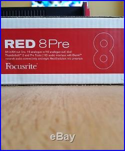 Focusrite Red 8Pre 64X64 Thunderbolt Audio Interface w 8 Red Evolution Mic Press