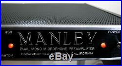 Manley Dual Mono Microphone Preamplifier 2-Channel Tube Mic Preamp Handcrafted