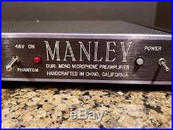 Manley Labs Dual Mono 2 Channel Tube Mic Preamplifier MINT