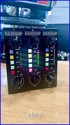 New FLICKINGER FLICK 500 Mic Preamp w72 dB, 2x Gain Stages, 3x Xform 500-Series