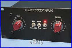 Pair of Telefunken 672/2 Mic-Preamps