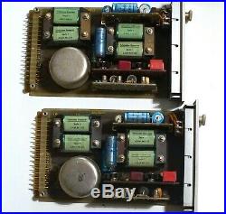 Pair vintage Telefunken V672 mic preamp modules first revision tested