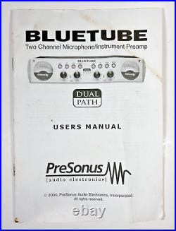 PreSonus BlueTube DP 2-Channel Vacuum Tube Dual-Path with Manual & Power cord
