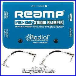Radial ProRMP Passive Re-Amp Re-Amper Pro RMP Box NEW w 2 Patch Cables
