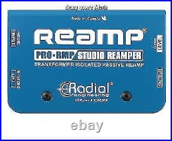 Radial ProRMP Passive Re-Amp Re-Amper Pro RMP Box NEW w 2 Patch Cables