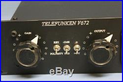 Restored Pair of Telefunken 672 Mic-Preamps