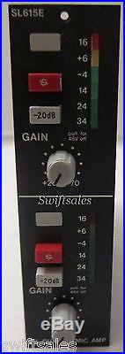 SSL Solid State Logic SL615E 2 Channel Microphone Mic Pre-Amp #1 100% Tested