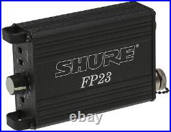 Shure FP23 Microphone Preamp 66dB Gain Balanced XLR Low Noise Battery Powered