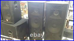 Stereo system con bandQSU amp Cerwin vega speakers & sub Mixer cd player case po
