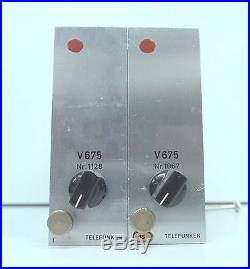 Telefunken V675 Matched Pair moded to Micpre full discrete Racking Option RARE