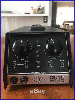 UNIVERSAL AUDIO SOLO / 610 Classic Microphone Tube Preamp & DI Box