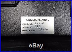 Universal Audio 2-610 Dual Channel Tube Preamplifier Preamp Mic/Instrument Pre