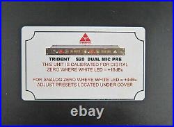VINTAGE RARE Trident S20 Dual Mic Microphone Preamp Preamplifier