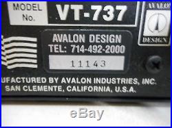 Vintage Avalon VT 737 Purple Knobs Tube Mic Preamp Channel Strip EQ Compressor